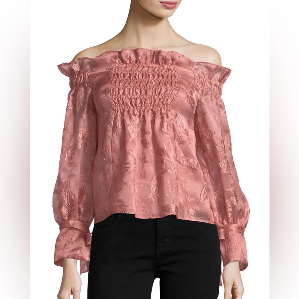 REBECCA TAYLOR
Off-the-Shoulder Organza Top